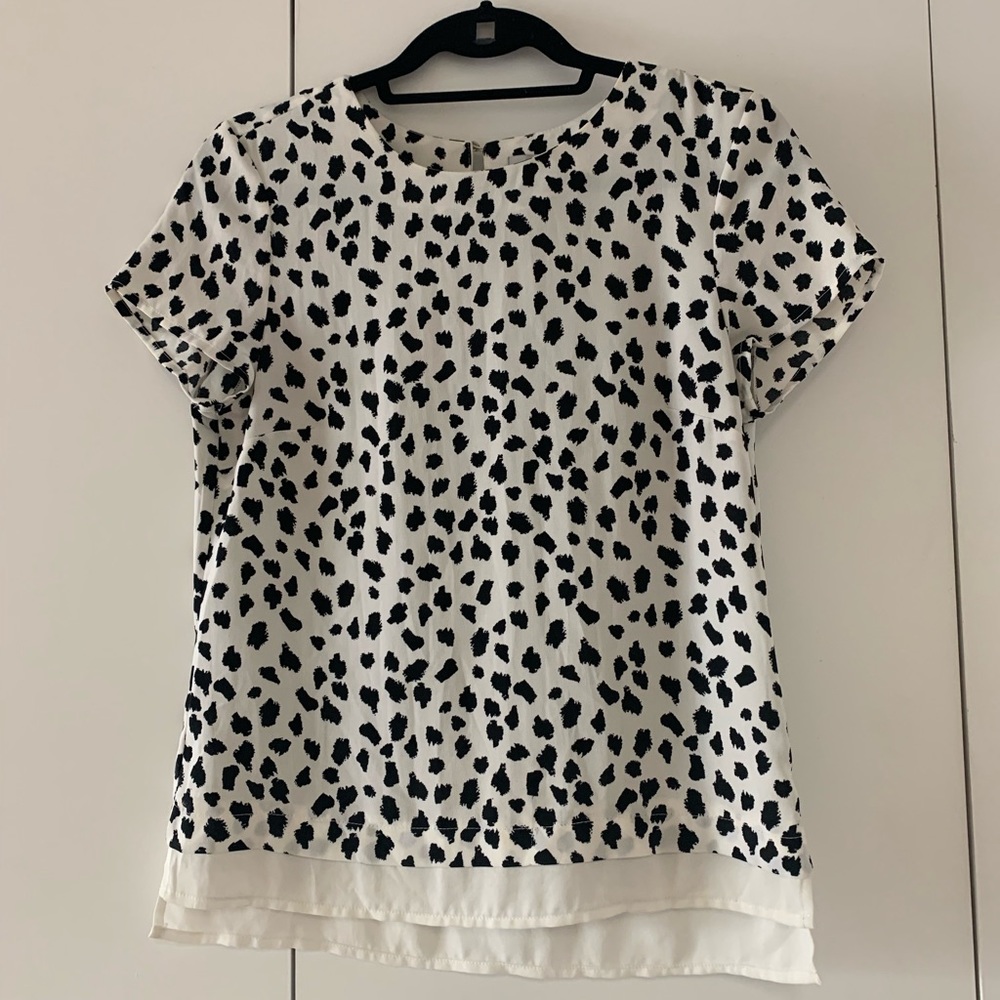 H&M animal print blouse, size 6